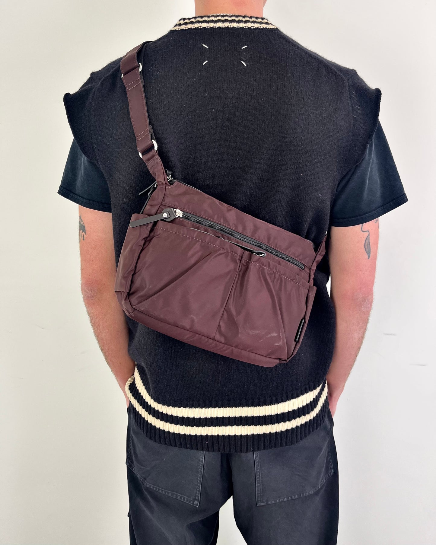 Y’saccs by Yohji Yamamoto Crossbody Wine