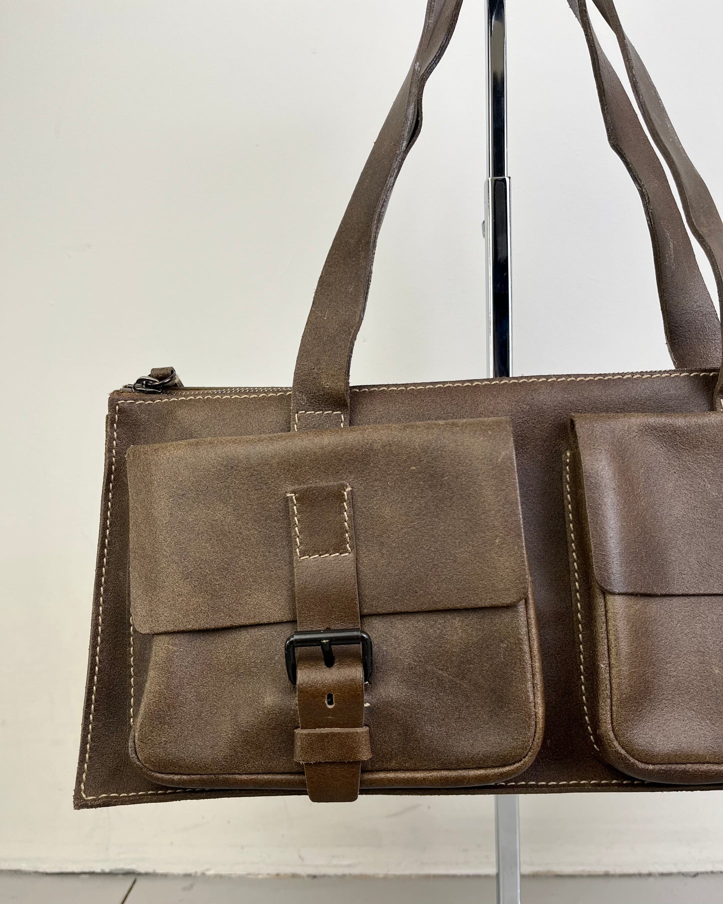 Miu Miu 1990’s Archive Leather Brown Pocket Bag