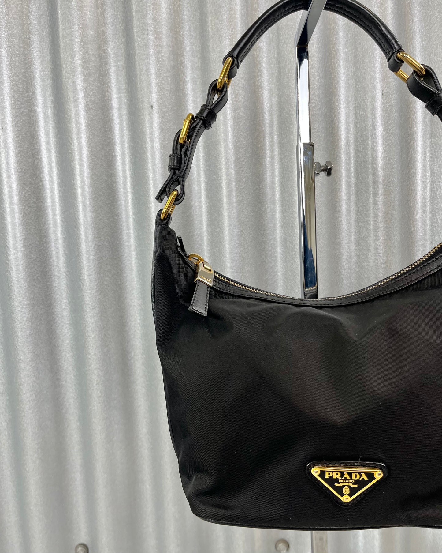 Prada Mini Hobo Bag Black