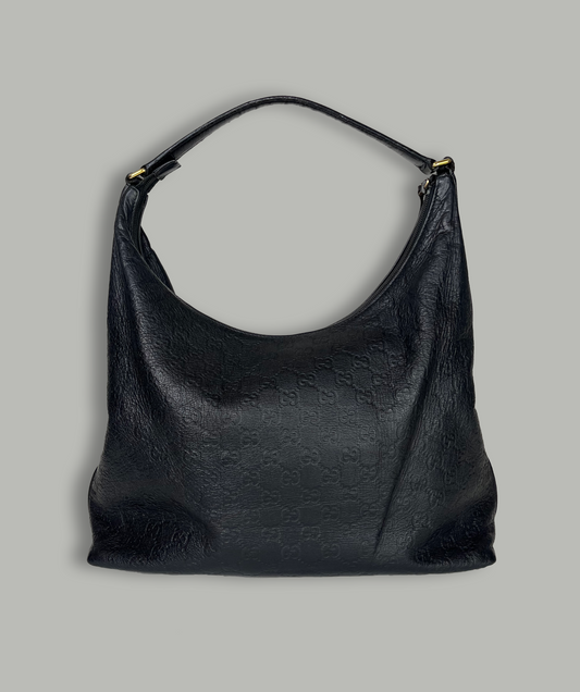 Gucci GG Monogram Leather Hobo Bag