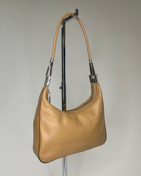 Gucci by Tom Ford Leather Shoulderbag Beige