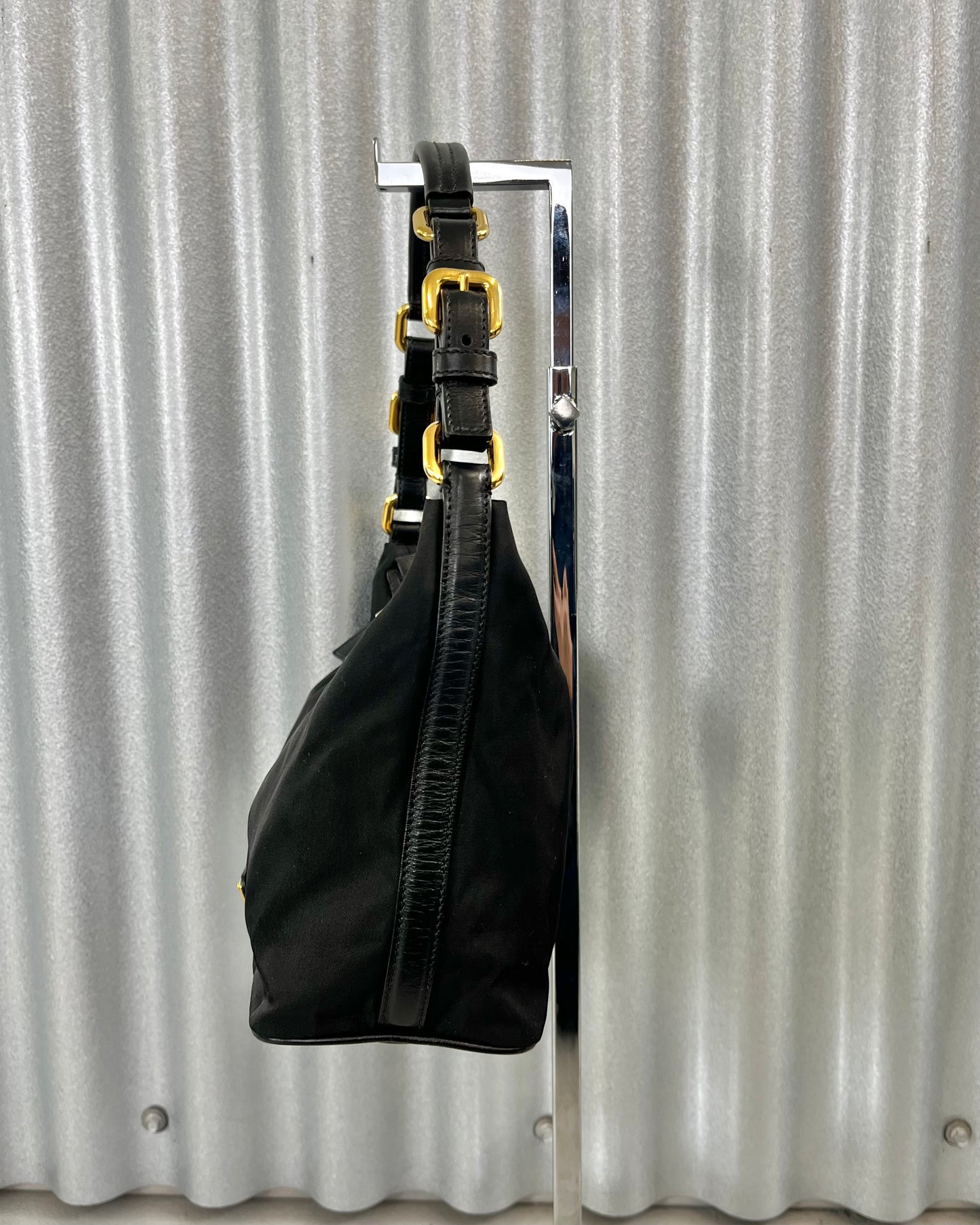 Prada Mini Hobo Bag Black