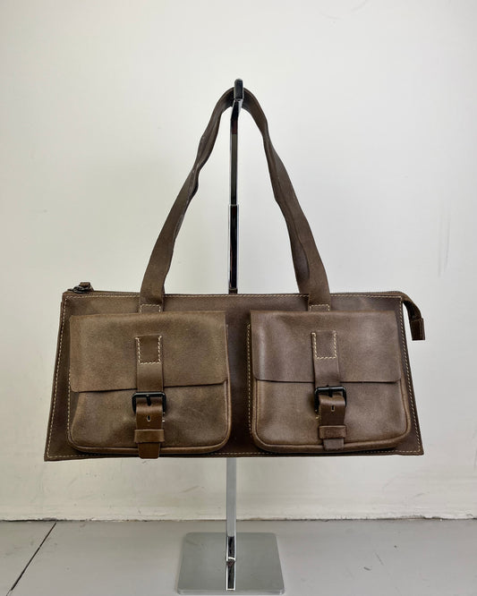 Miu Miu 1990’s Archive Leather Brown Pocket Bag