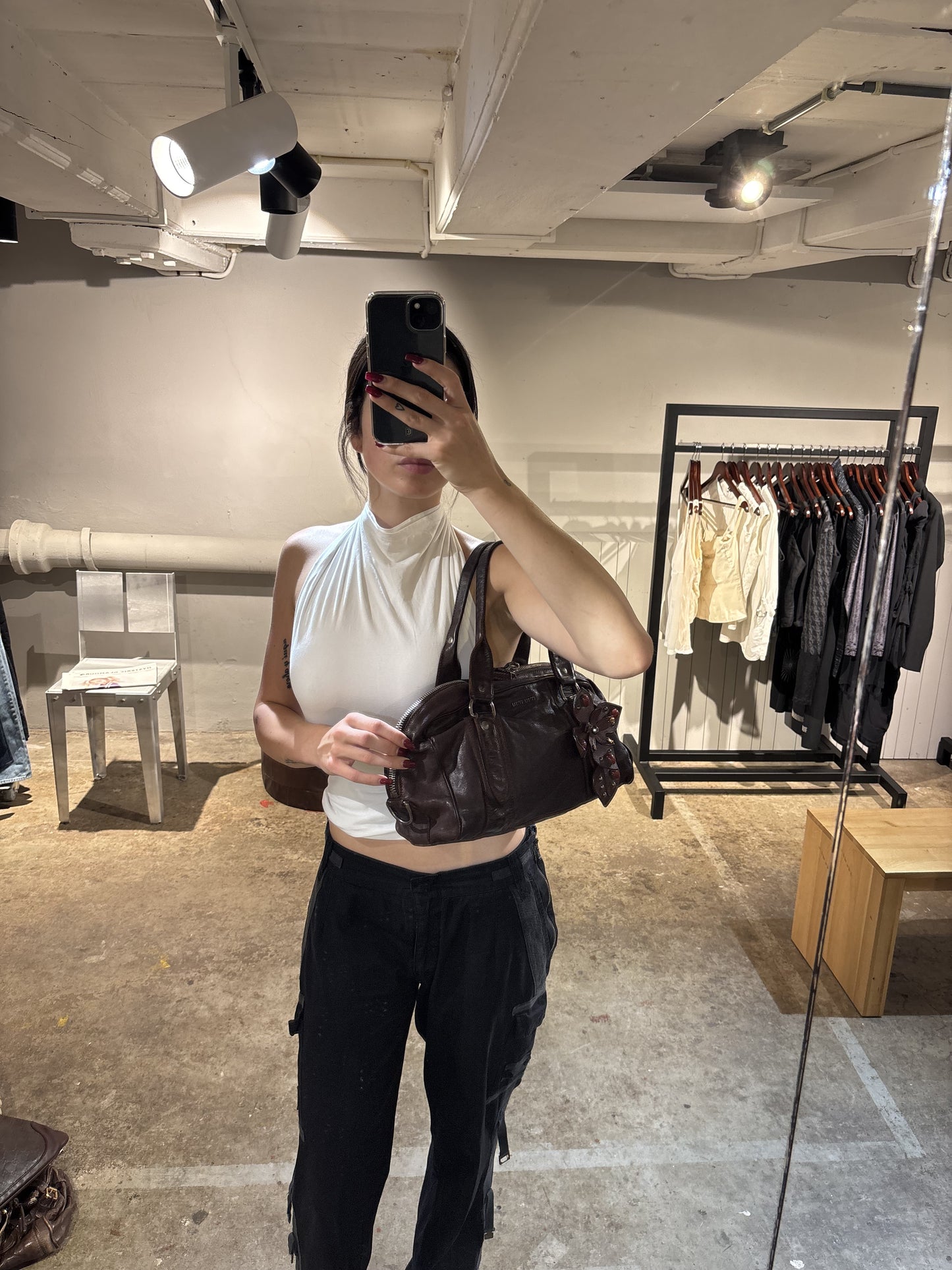 Miu Miu Flower Charm Shoulder Bag