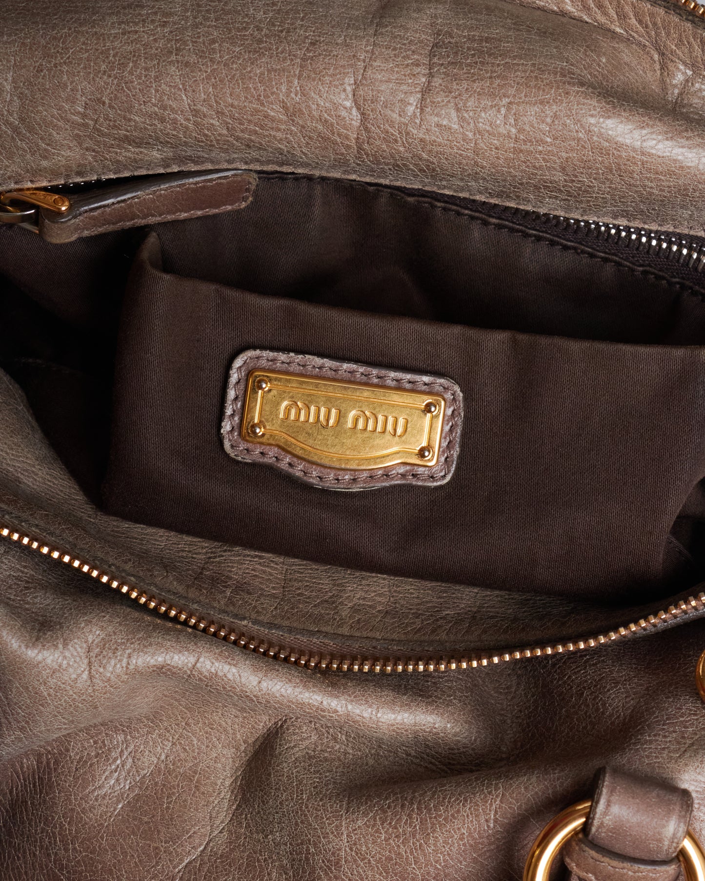 Miu Miu Vitello Lux Bow
