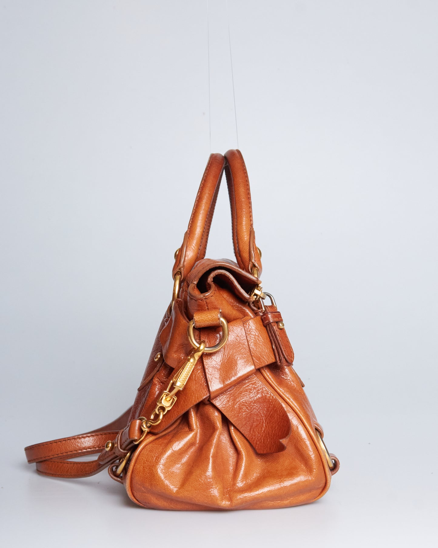 Miu Miu Vitello Lux Bow Bag Mini