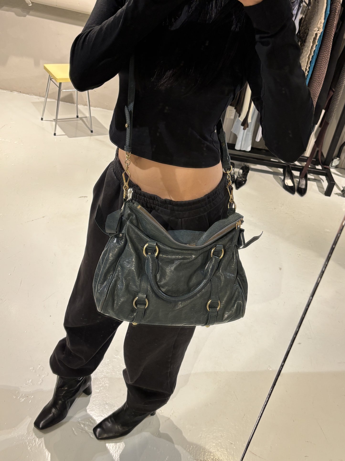 Miu Miu Vitello Lux Bow