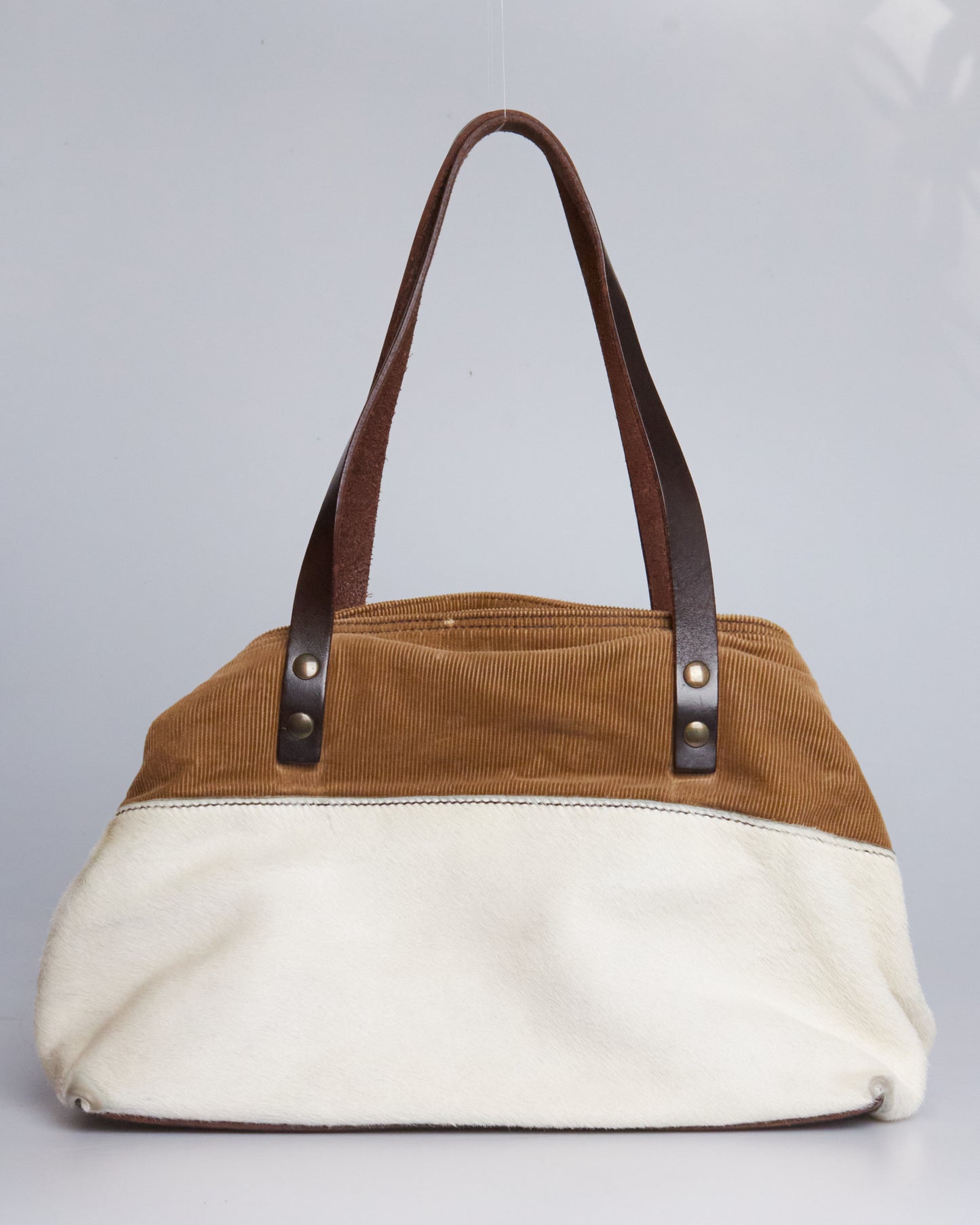 Miu Miu Corduroy Pony Hair Tote Bag