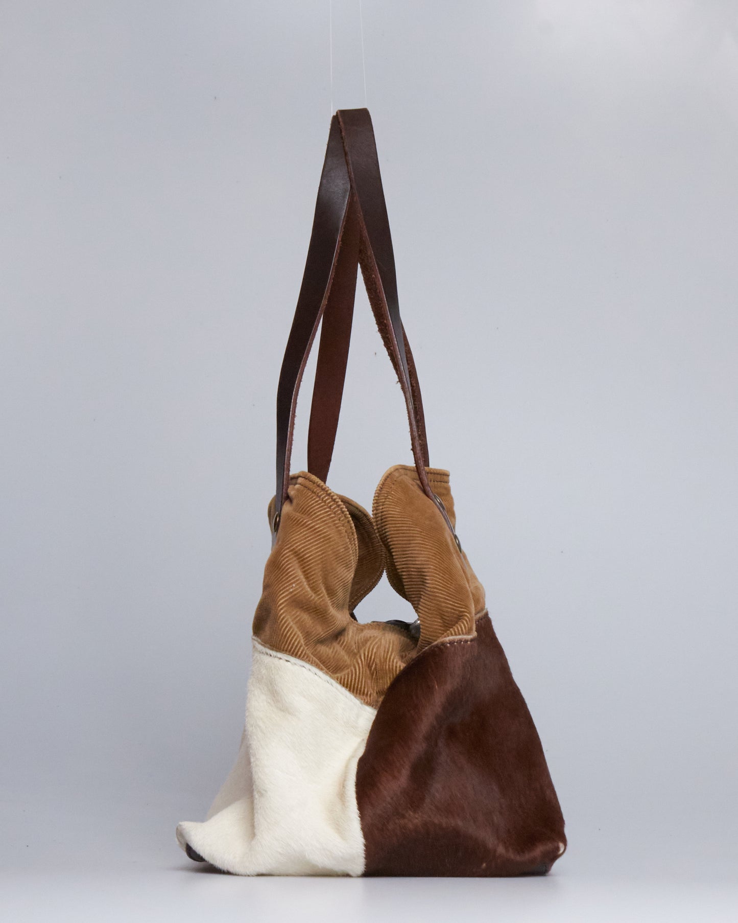 Miu Miu Corduroy Pony Hair Tote Bag