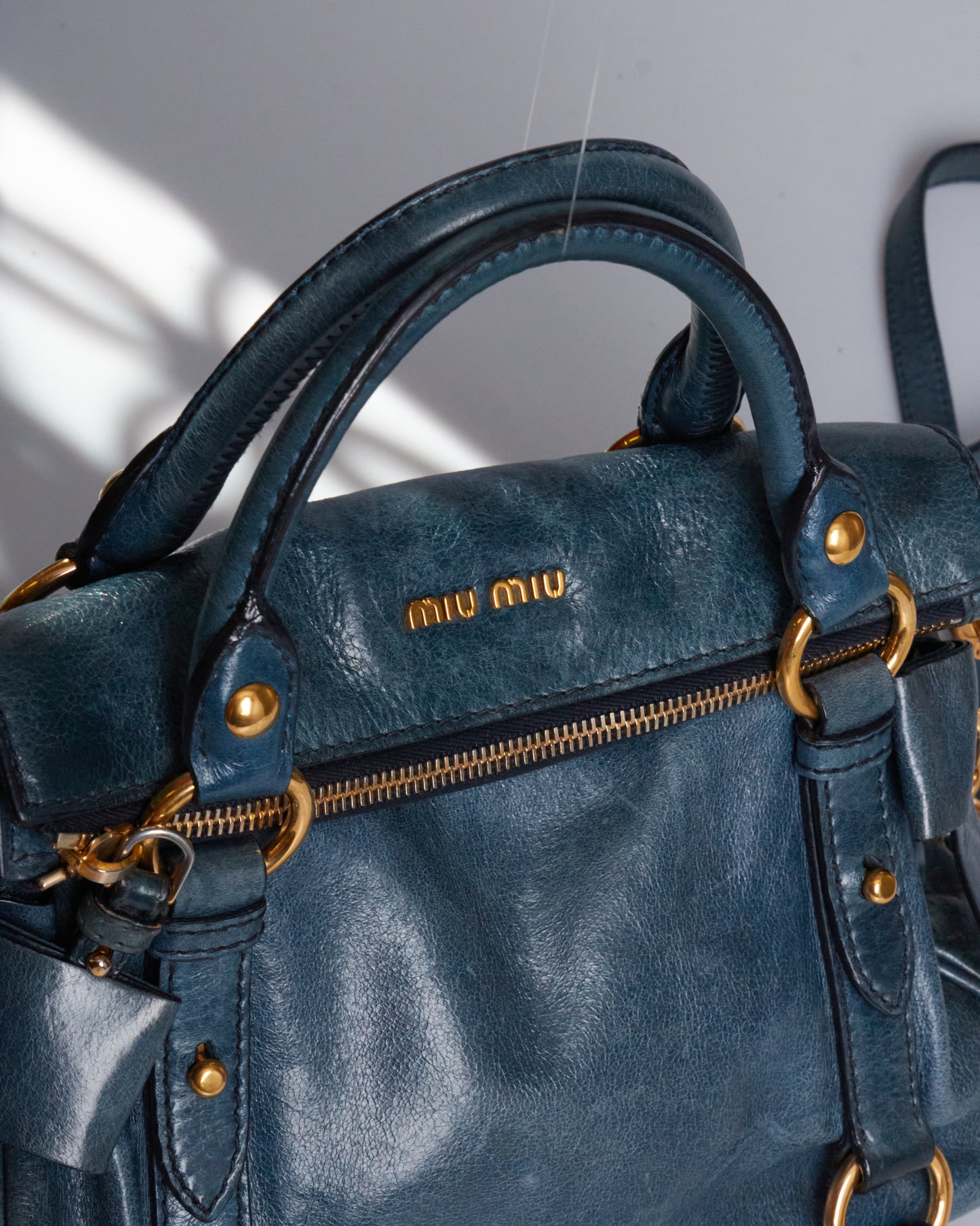 Miu Miu Vitello Lux Bow Bag Mini