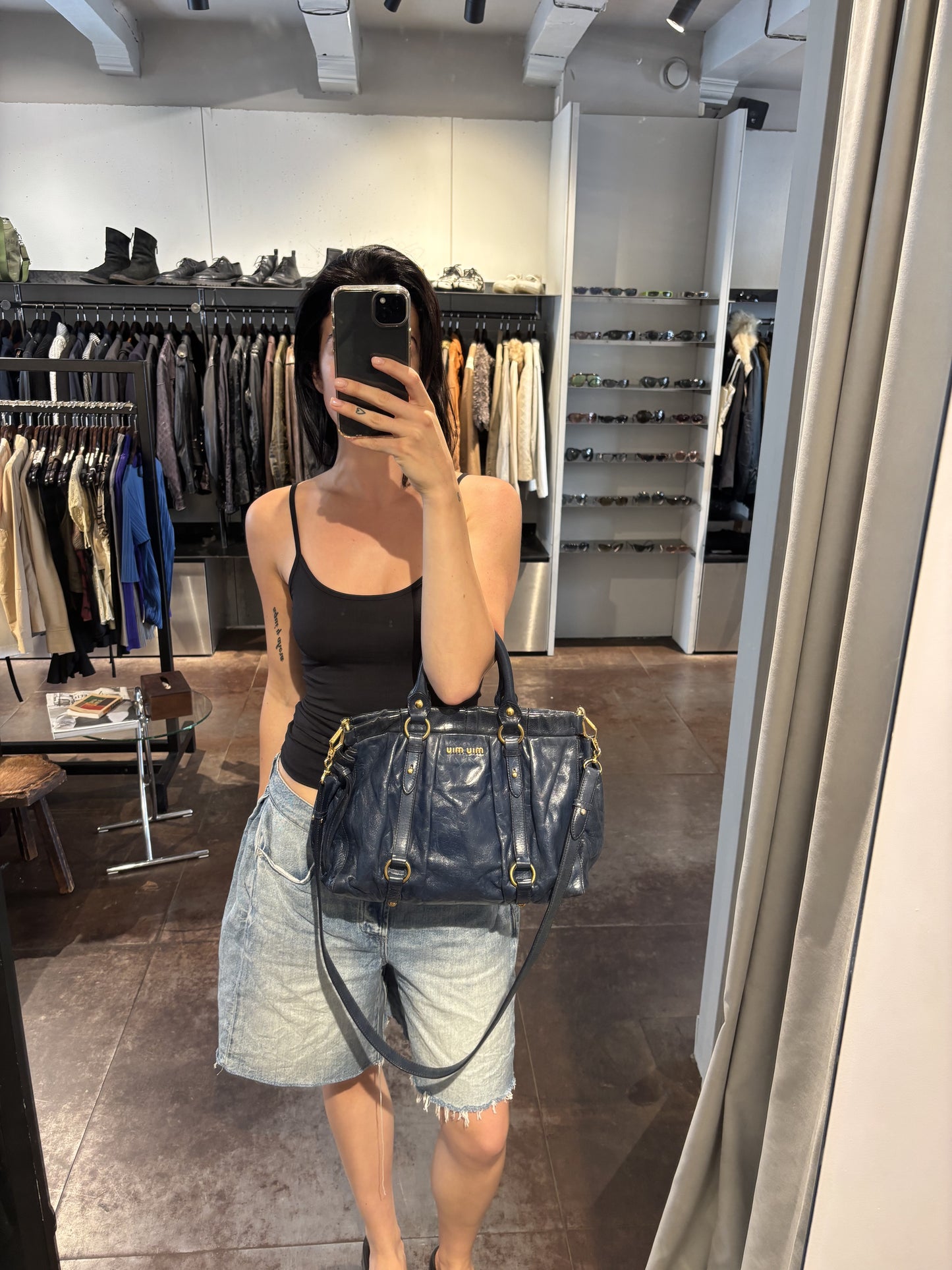 Miu Miu Vitello Lux Bow
