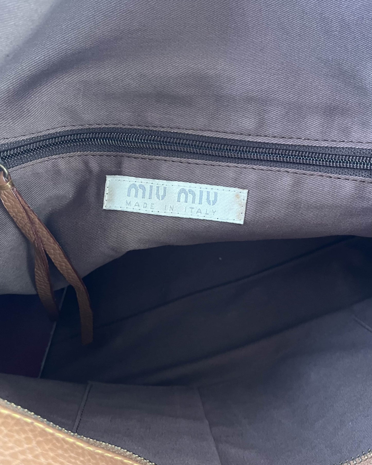 Miu Miu Vitello Lux Bow Weekend Bag