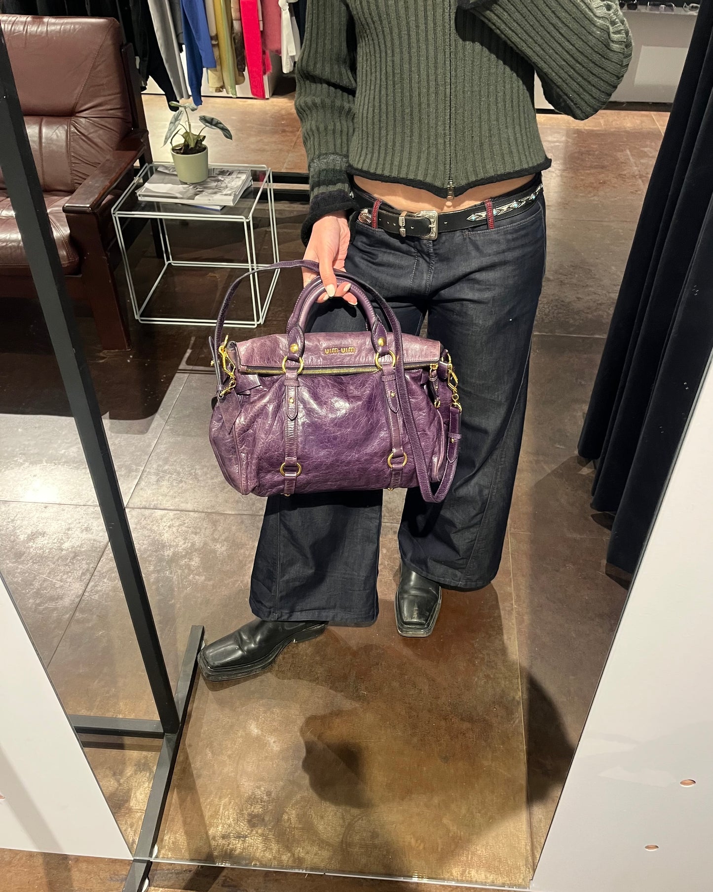 Miu Miu Vitello Lux Bow Bag