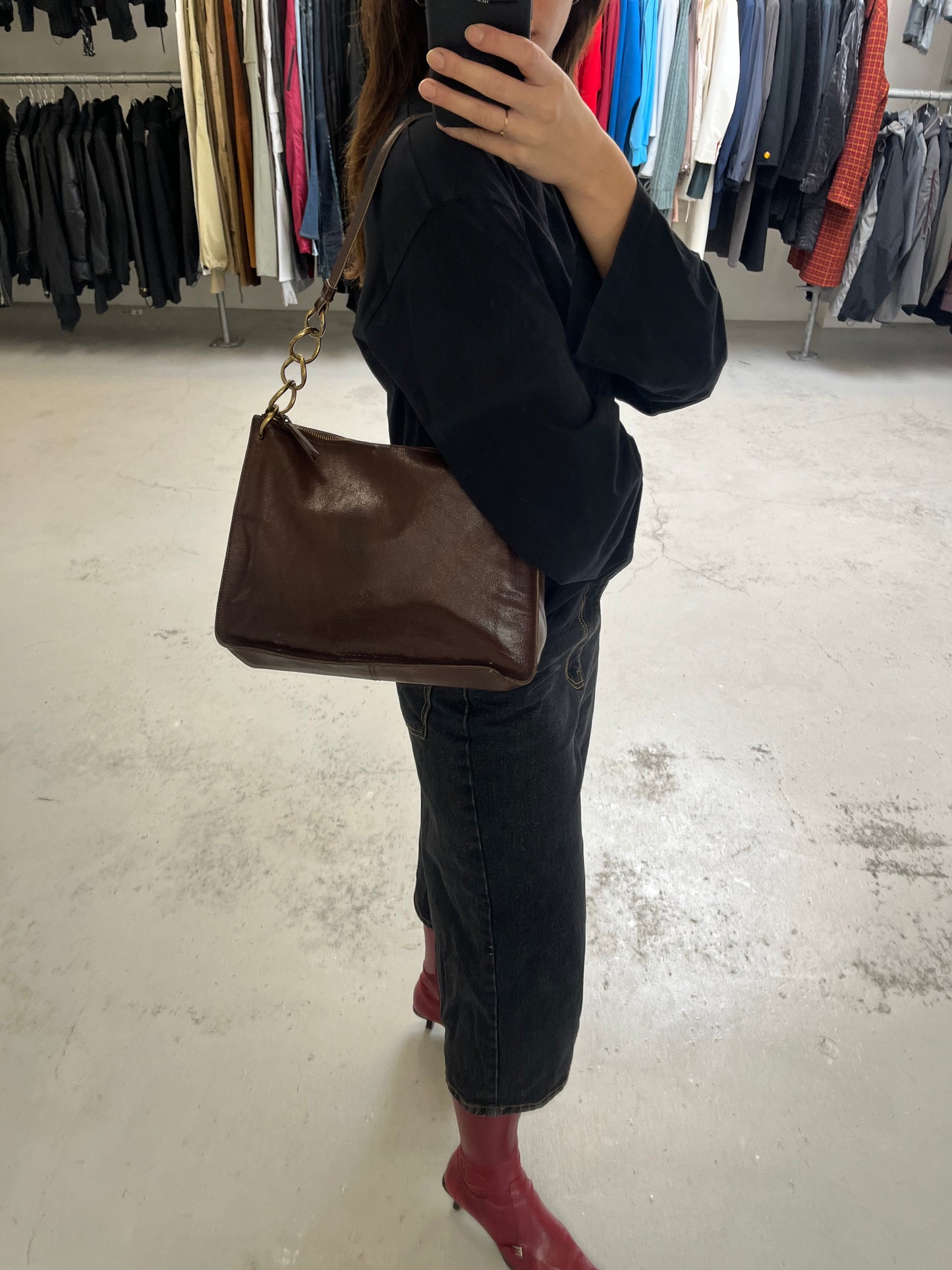 Miu Miu Archive Brown Leather Shoulderbag