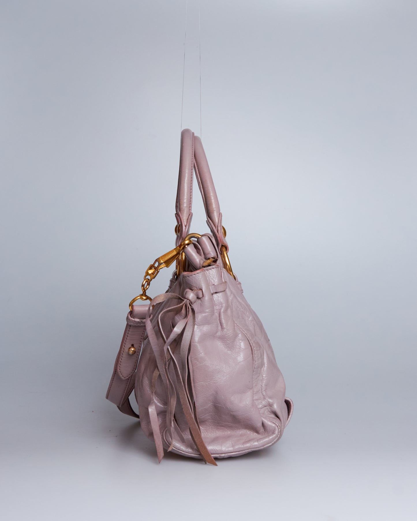 Miu Miu Vitello Lux Bow Tote