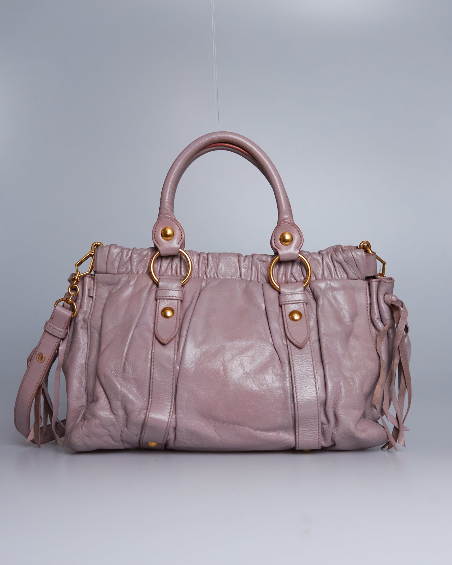Miu Miu Vitello Lux Bow Tote