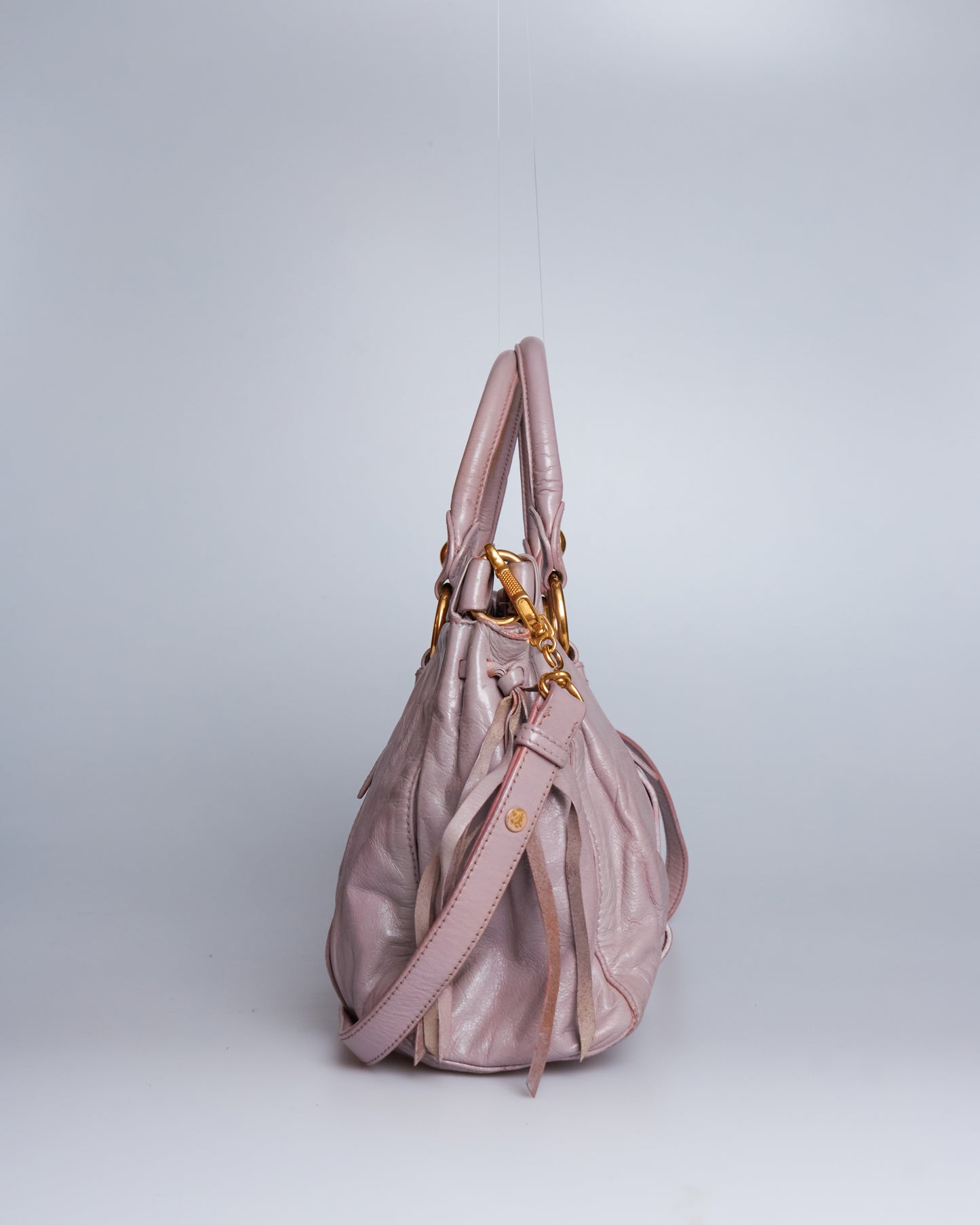 Miu Miu Vitello Lux Bow Tote