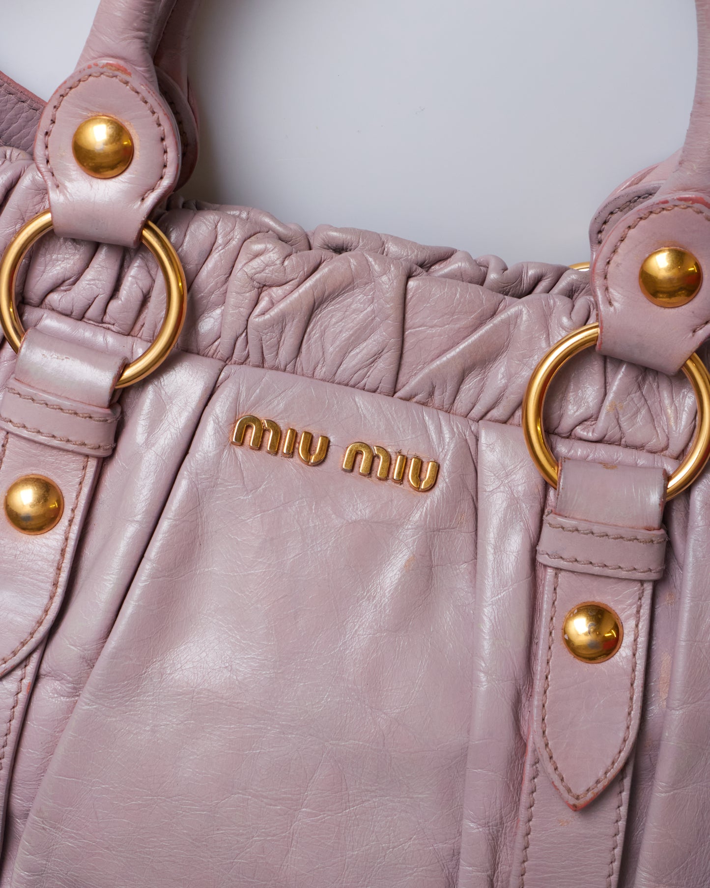 Miu Miu Vitello Lux Bow Tote