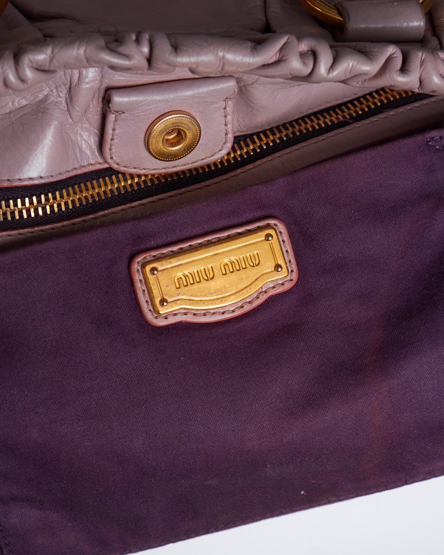 Miu Miu Vitello Lux Bow Tote
