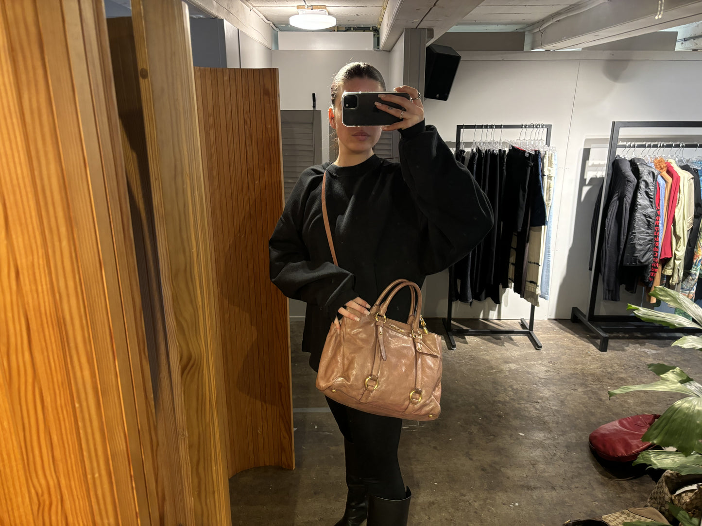 Miu Miu Vitello Lux Bow