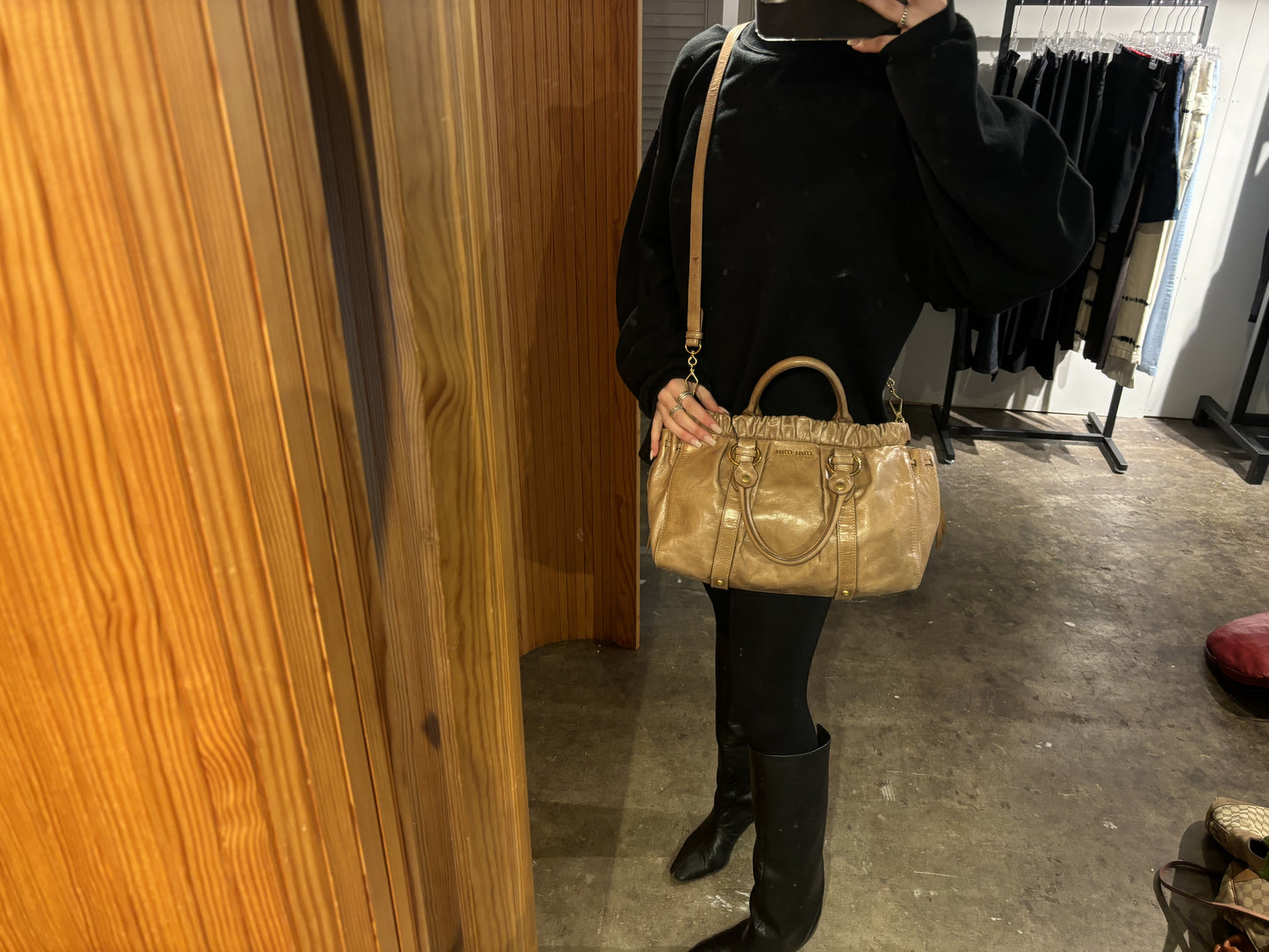 Miu Miu Vitello Lux Bow