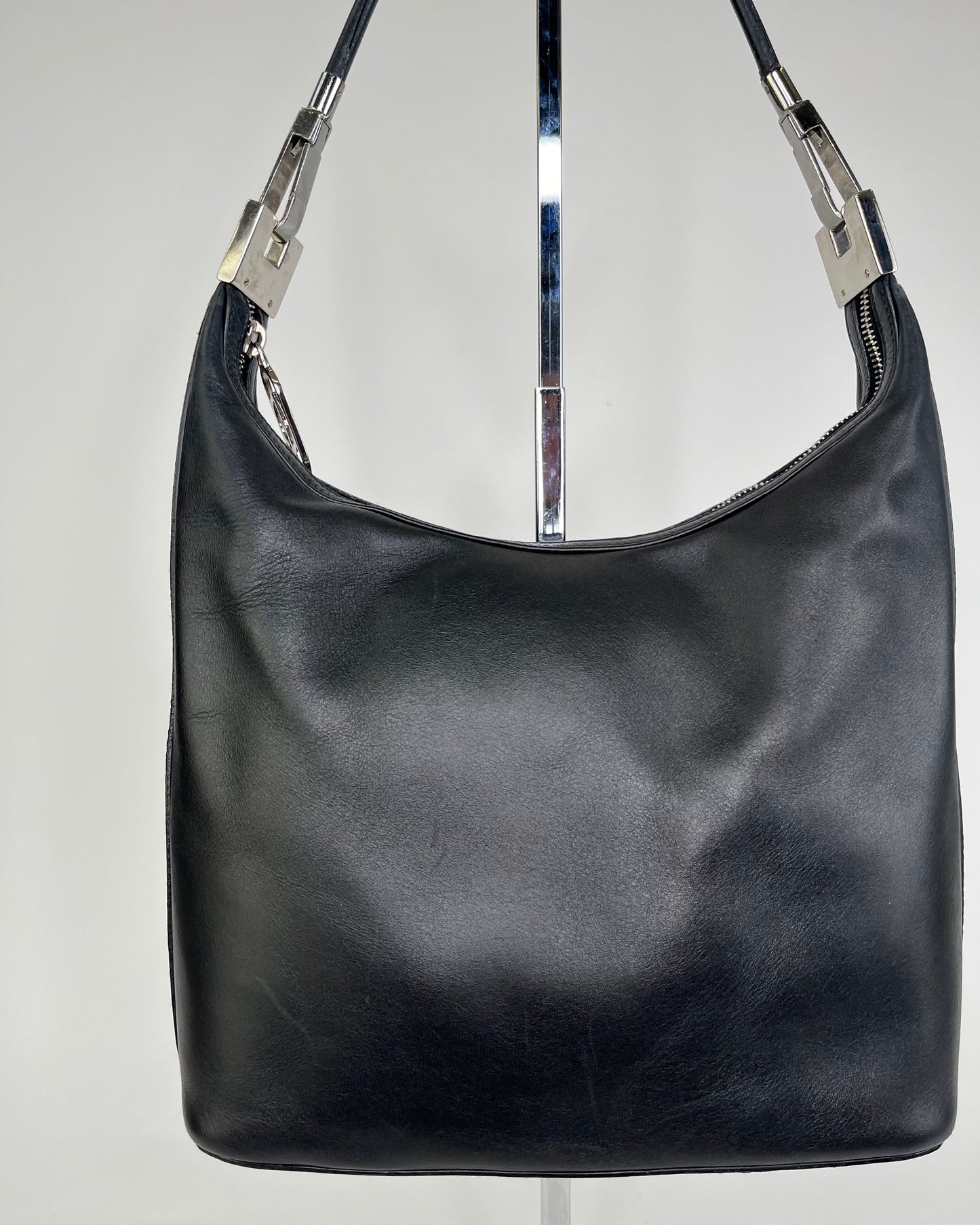 Gucci by Tom Ford Black Leather Shoulder Bag