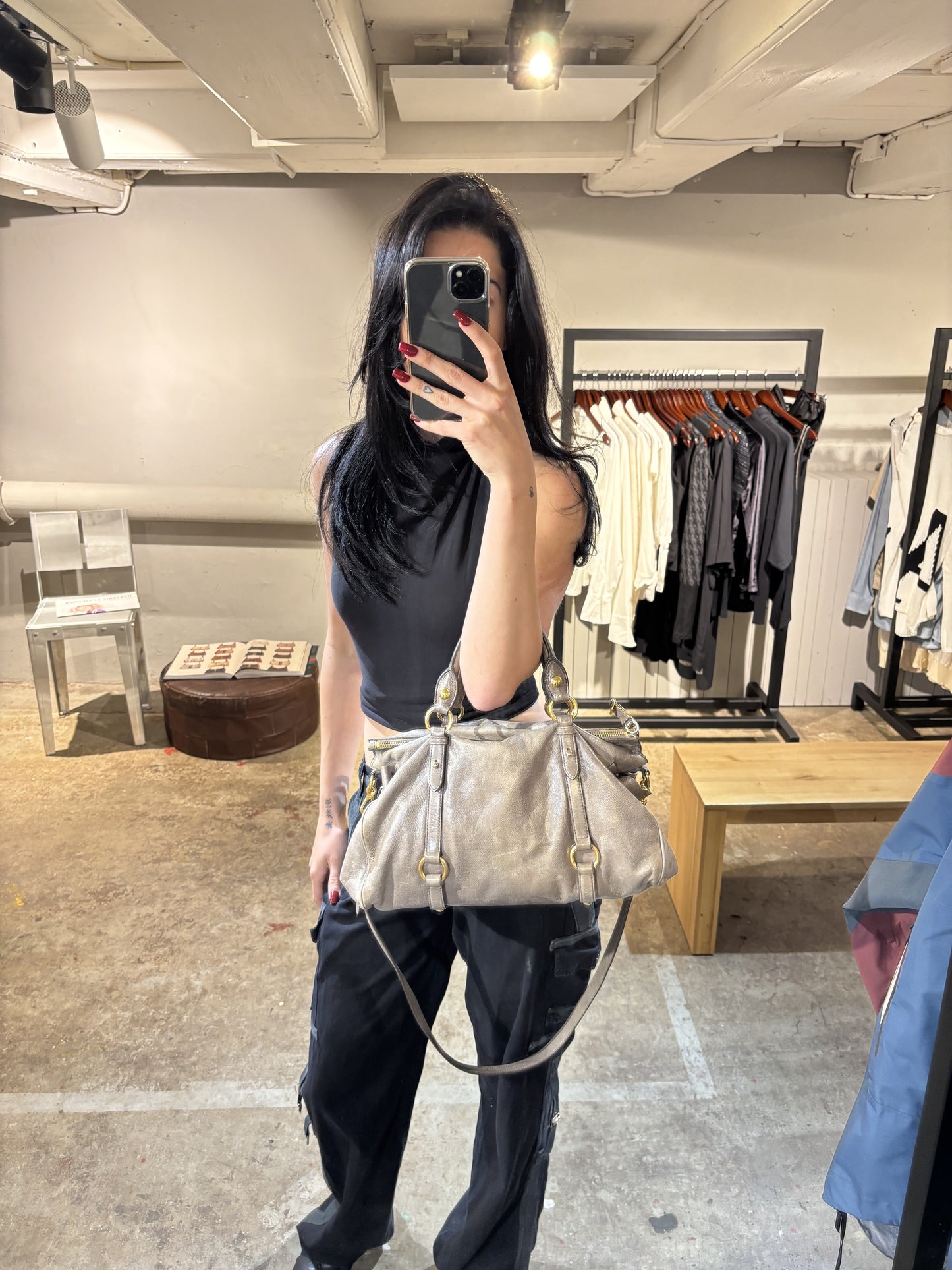 Miu Miu Vitello Lux Bow