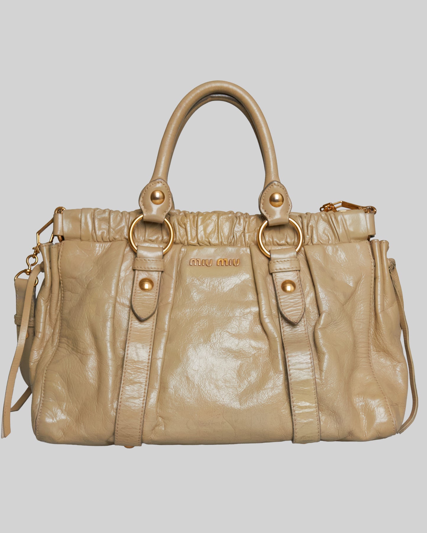 Miu Miu Vitello Lux Bow Tote