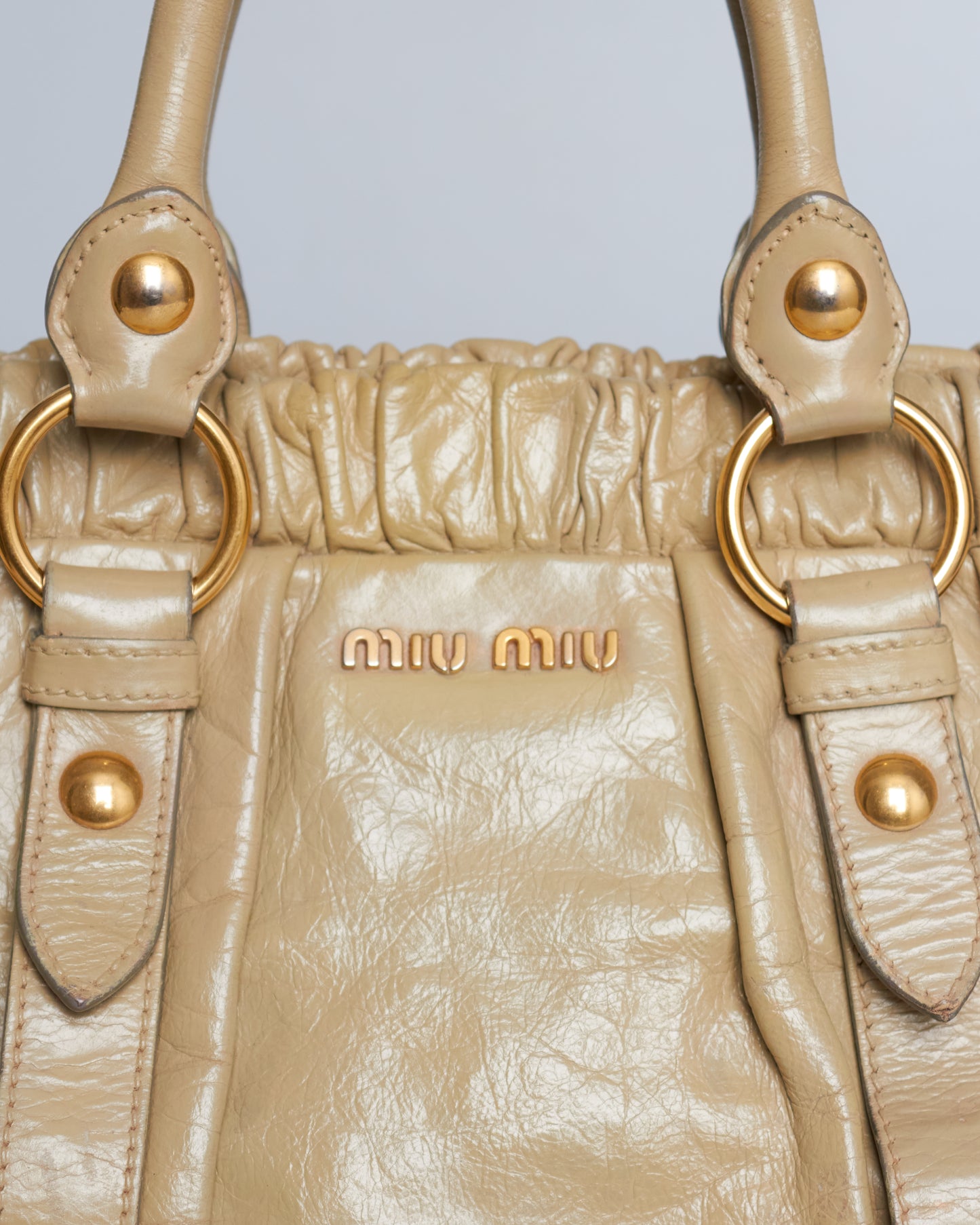 Miu Miu Vitello Lux Bow Tote