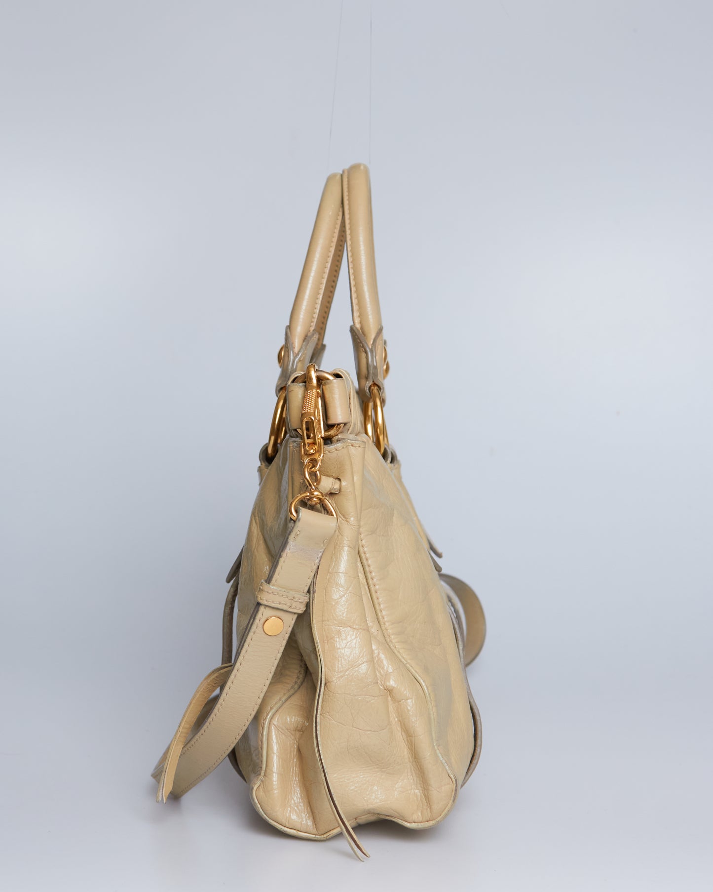 Miu Miu Vitello Lux Bow Tote
