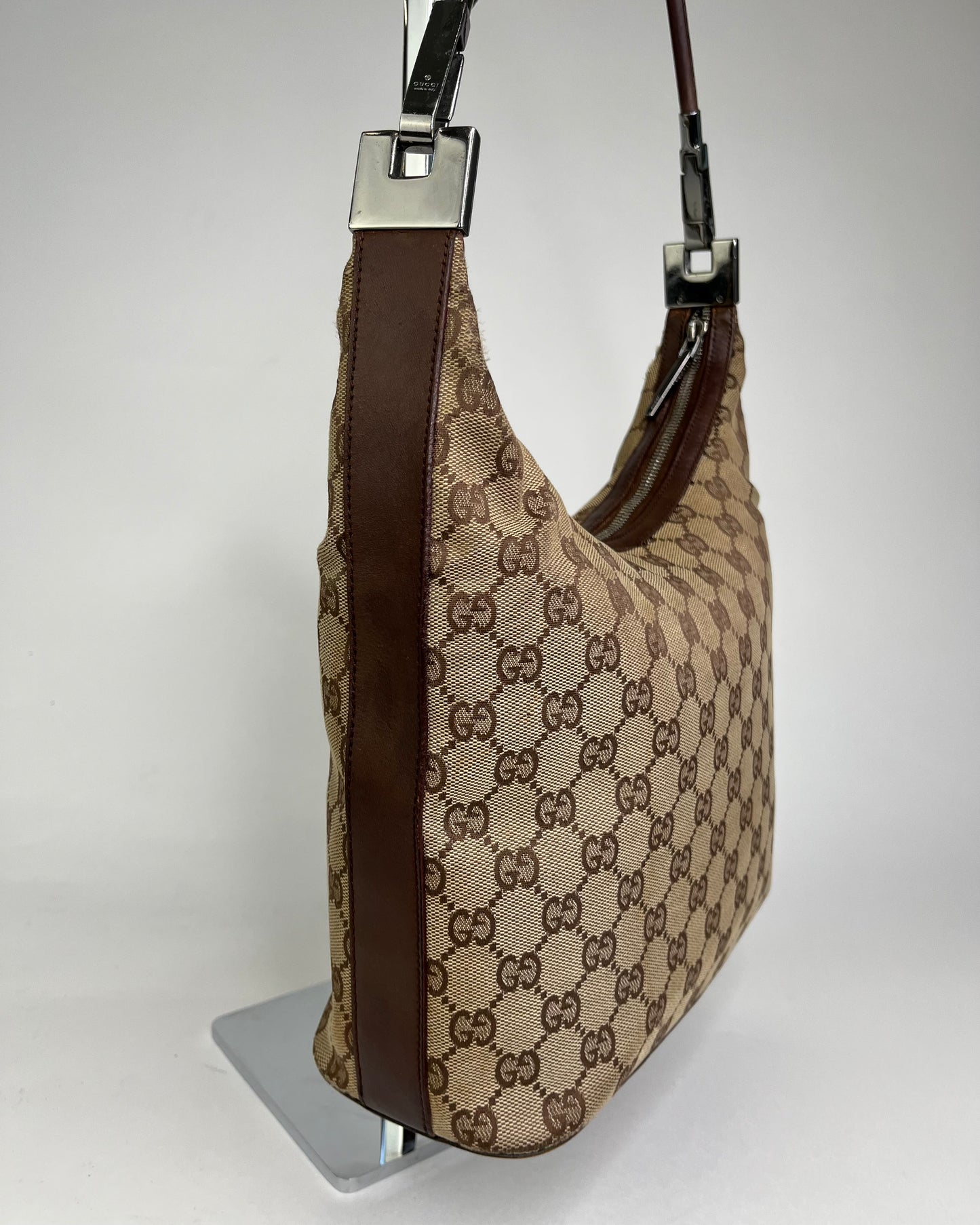 Gucci Monogram Tote Bag Brown