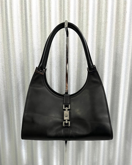 Gucci Squared Jackie Monogram Leather Black