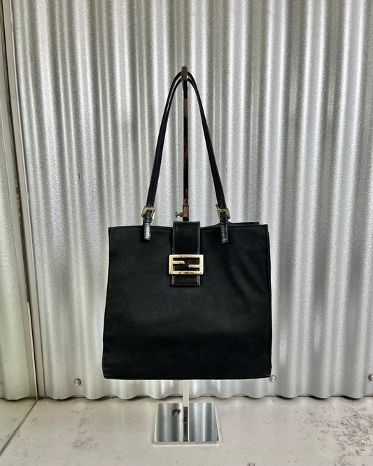 Fendi Tote Bag Nylon Black