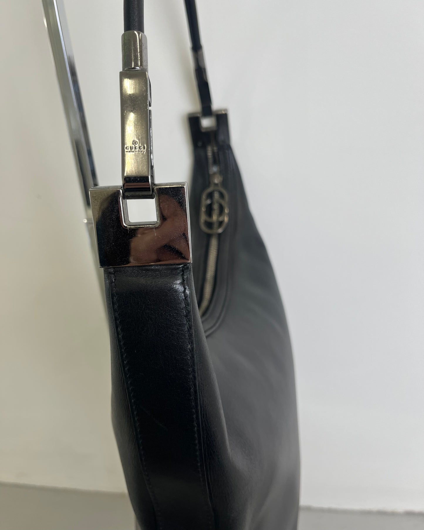 Gucci by Tom Ford Leather Black Shoulder Bag