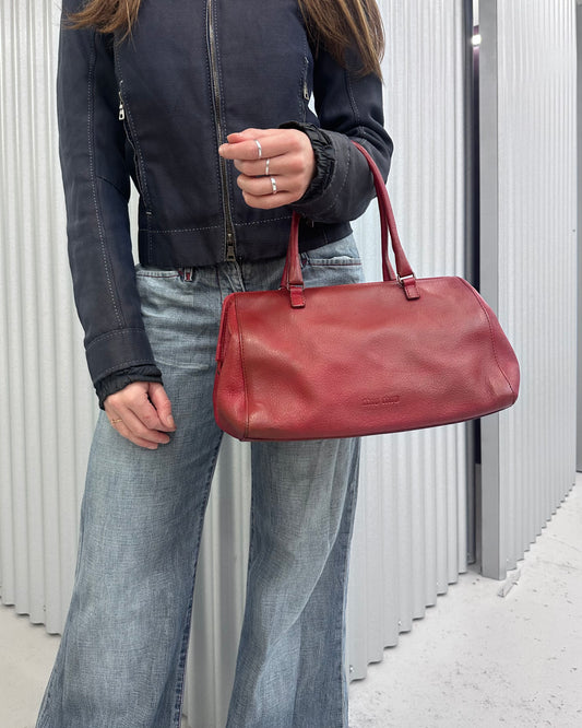 Miu Miu Leather Doctor Bag Red