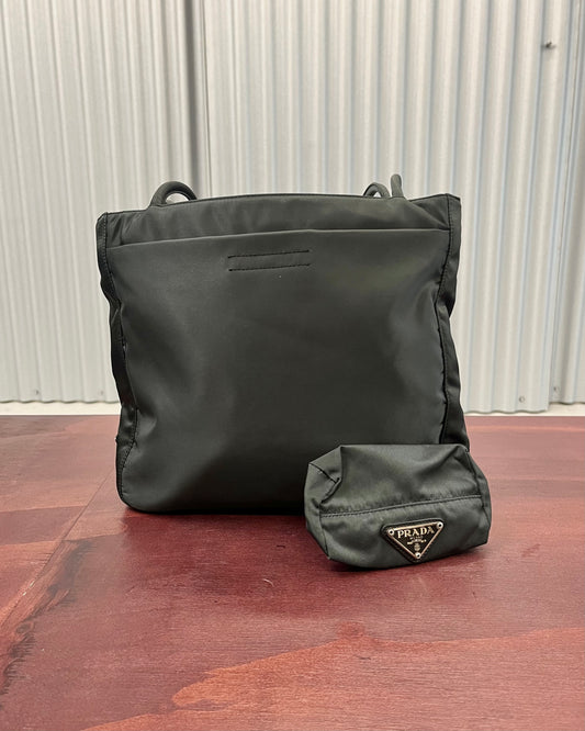 Prada Nylon Tote Khaki