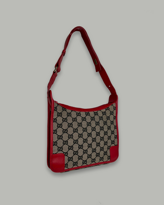 Gucci GG Canvas Shoulderbag Red/Grey