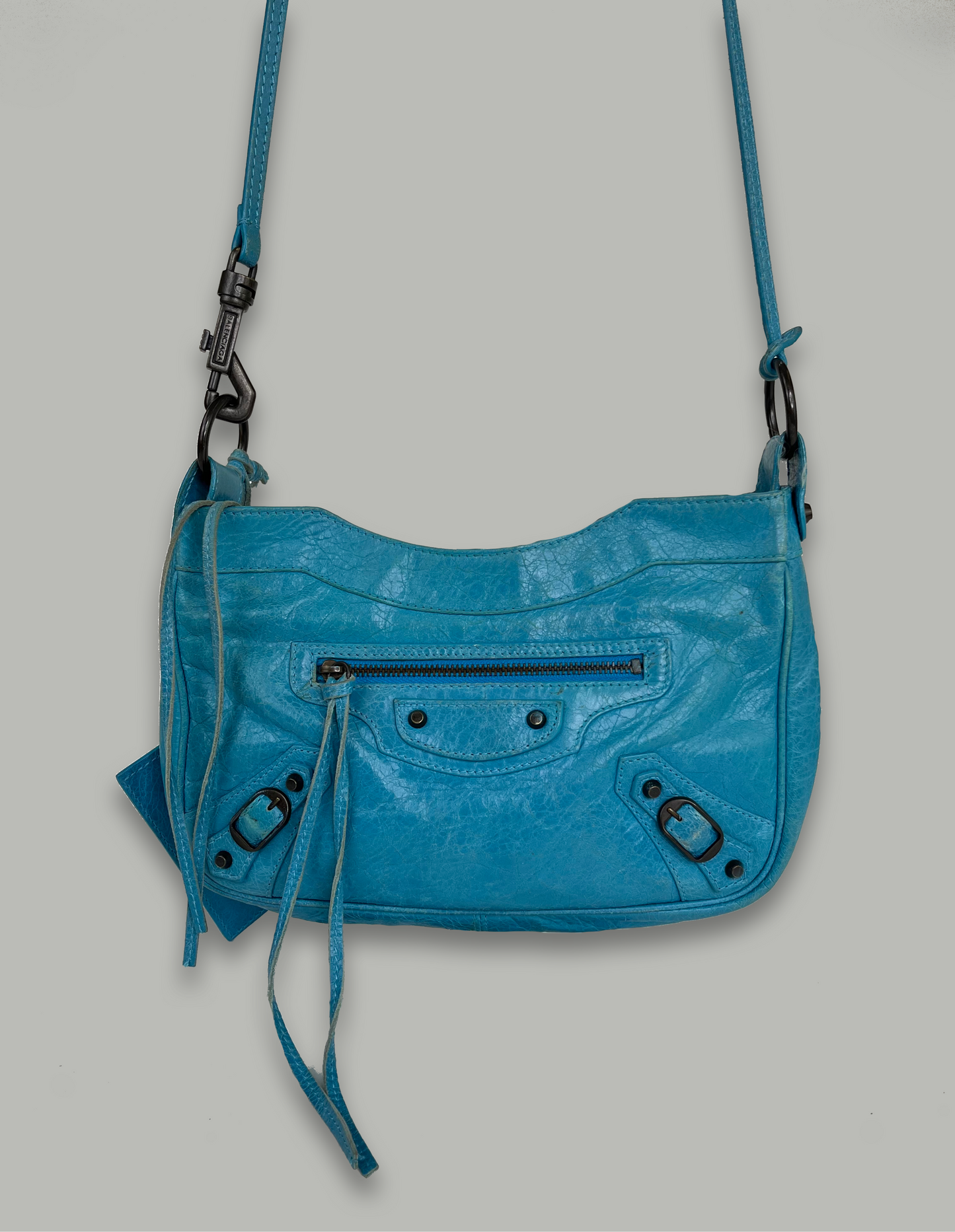 Balenciaga Crossbody Hip Bag Azure