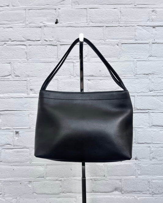 Y’saccs by Yohji Yamamoto Black Leather Handbag