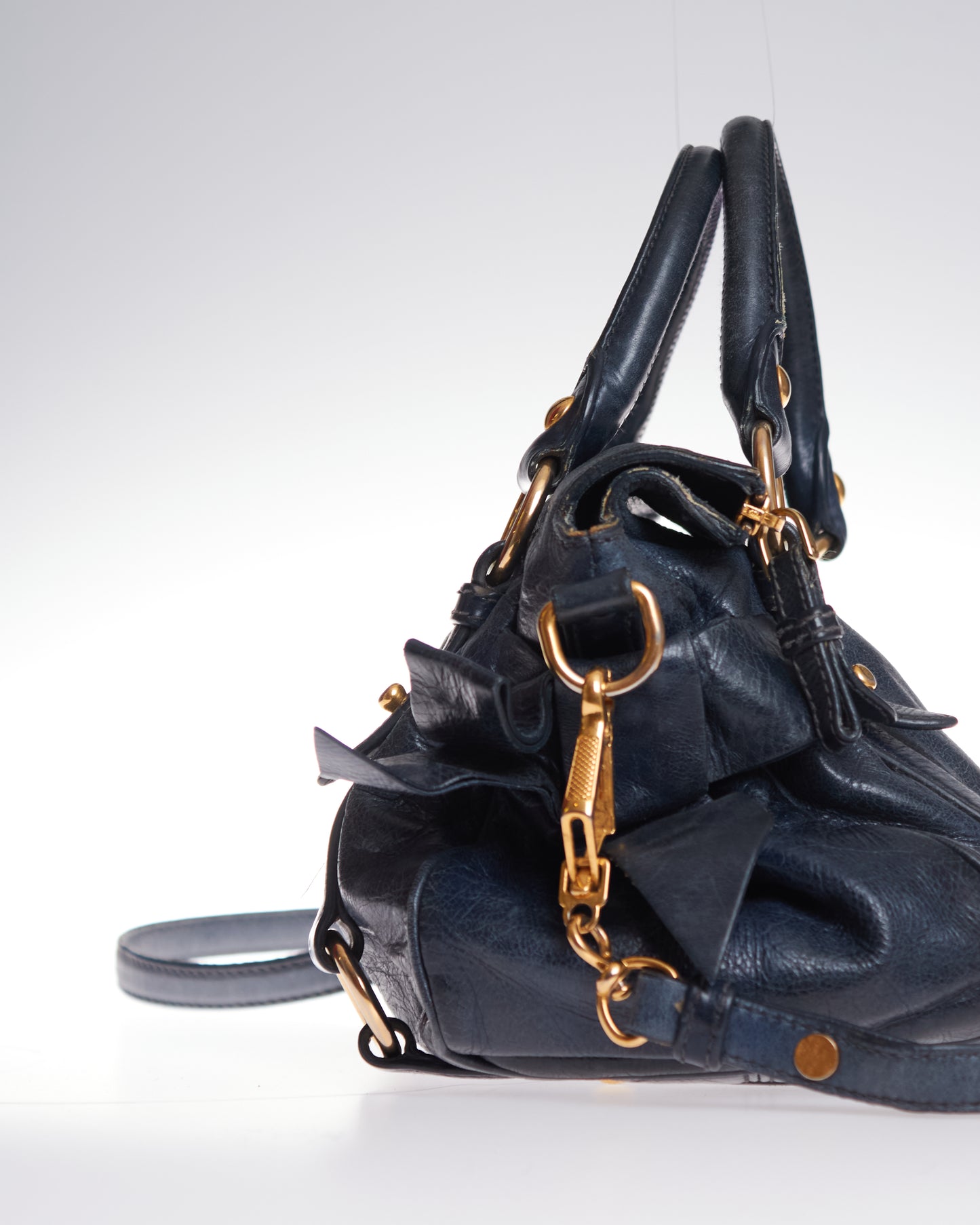 Miu Miu Vitello Lux Bow Bag Mini