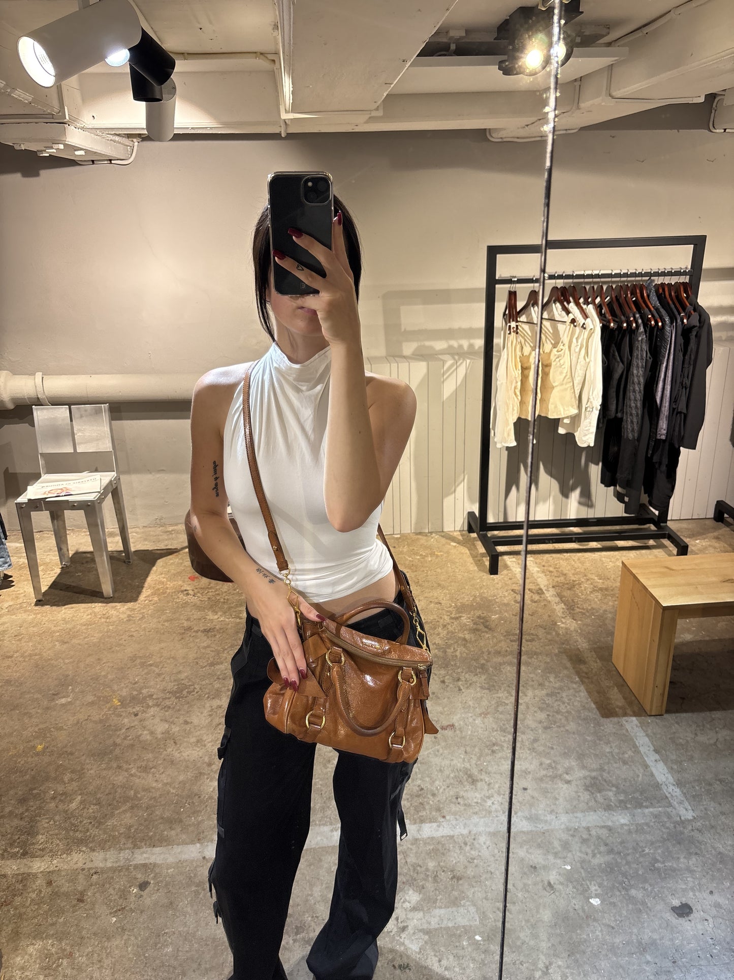 Miu Miu Vitello Lux Bow Bag Mini
