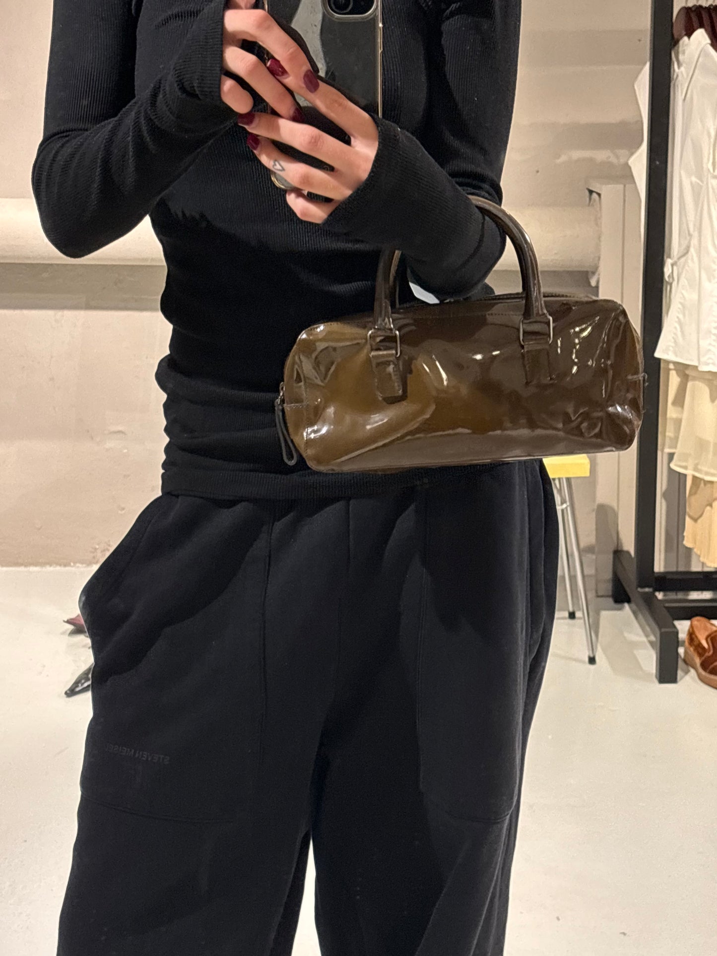 Miu Miu Patent Bowling Bag