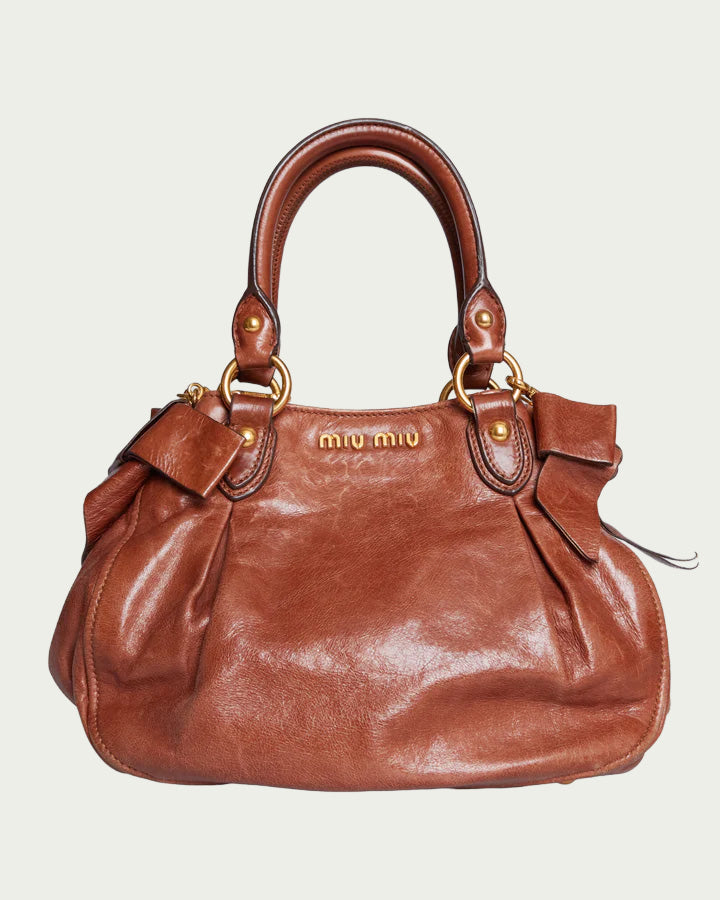 Miu Miu Vitello Lux Bow Bag Mini