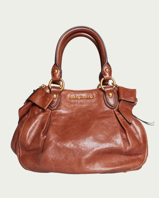 Miu Miu Vitello Lux Bow Bag Mini