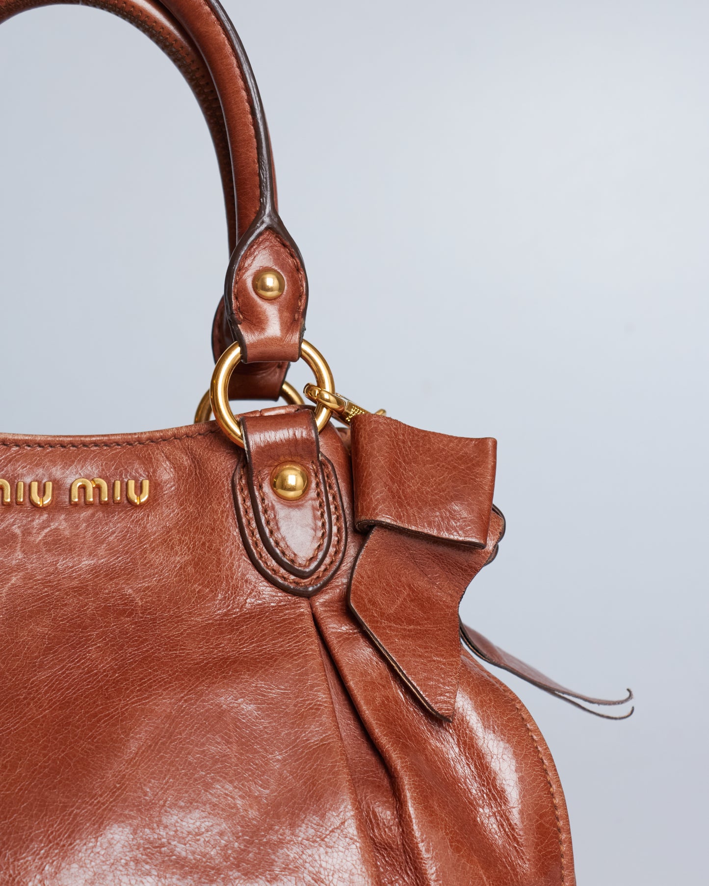 Miu Miu Vitello Lux Bow Bag Mini