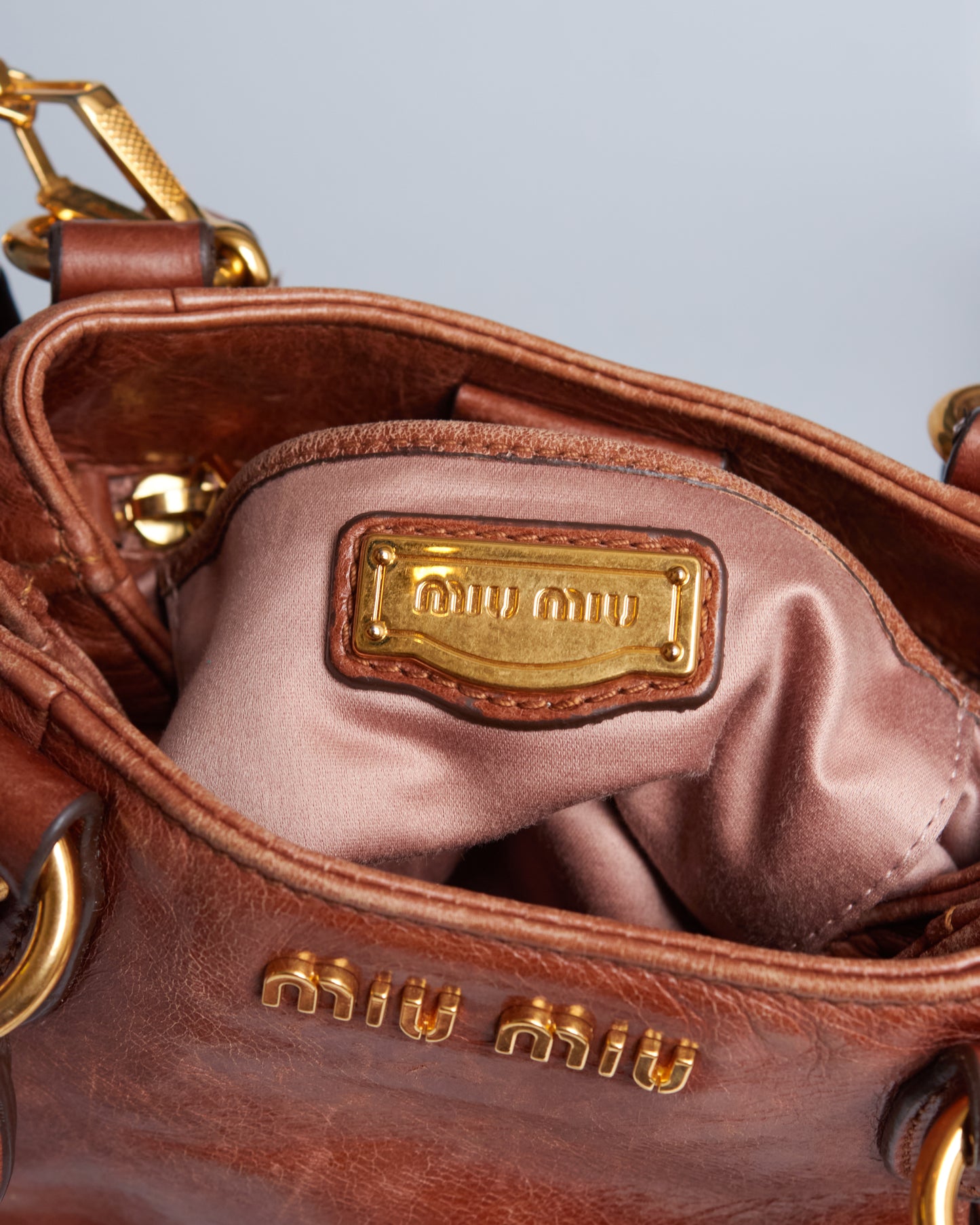 Miu Miu Vitello Lux Bow Bag Mini