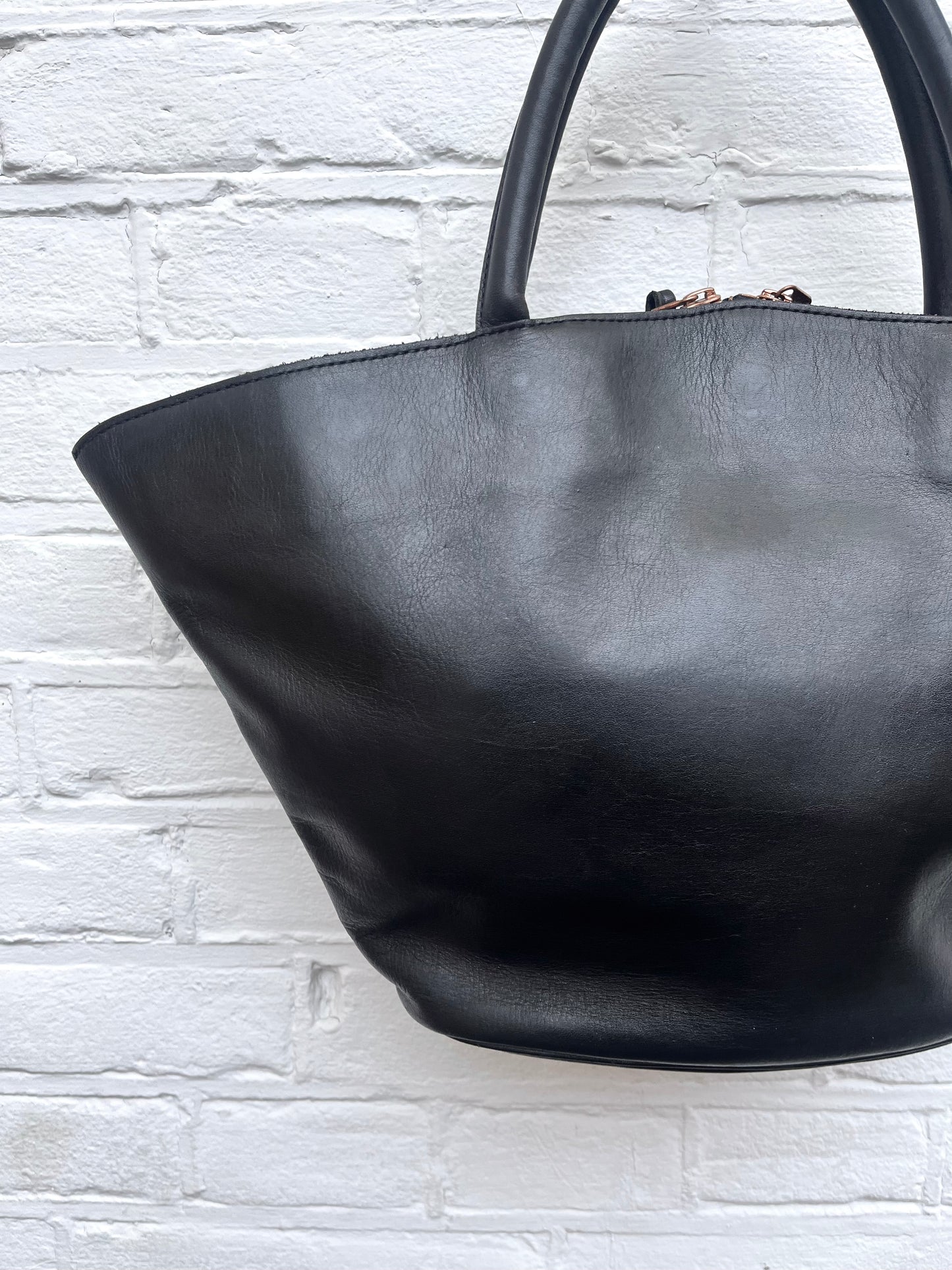 Y’saccs Yohji Yamamoto Black Leather Handbag