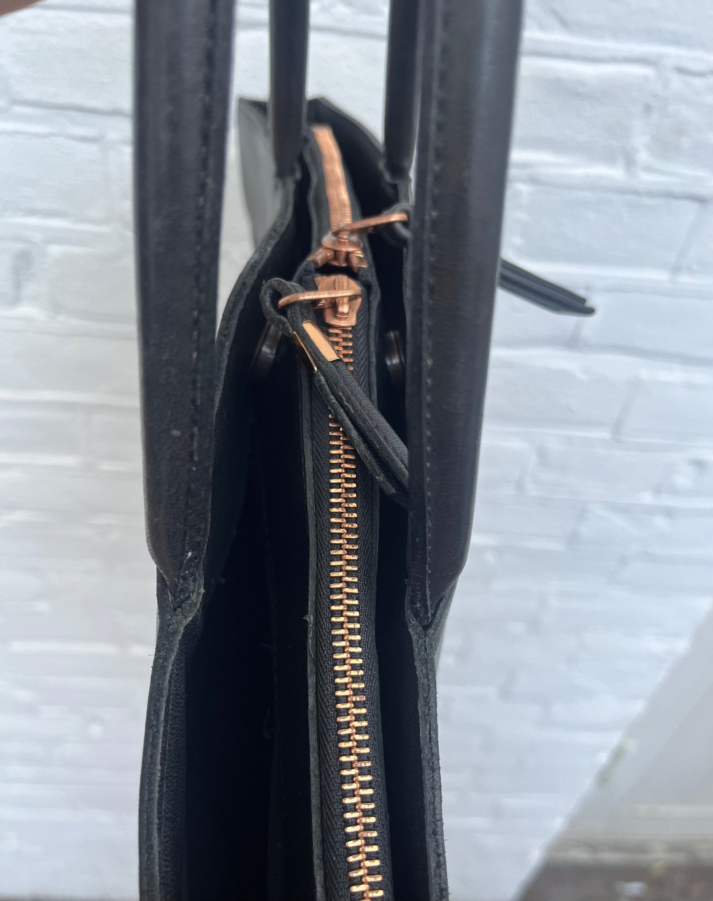 Y’saccs Yohji Yamamoto Black Leather Handbag