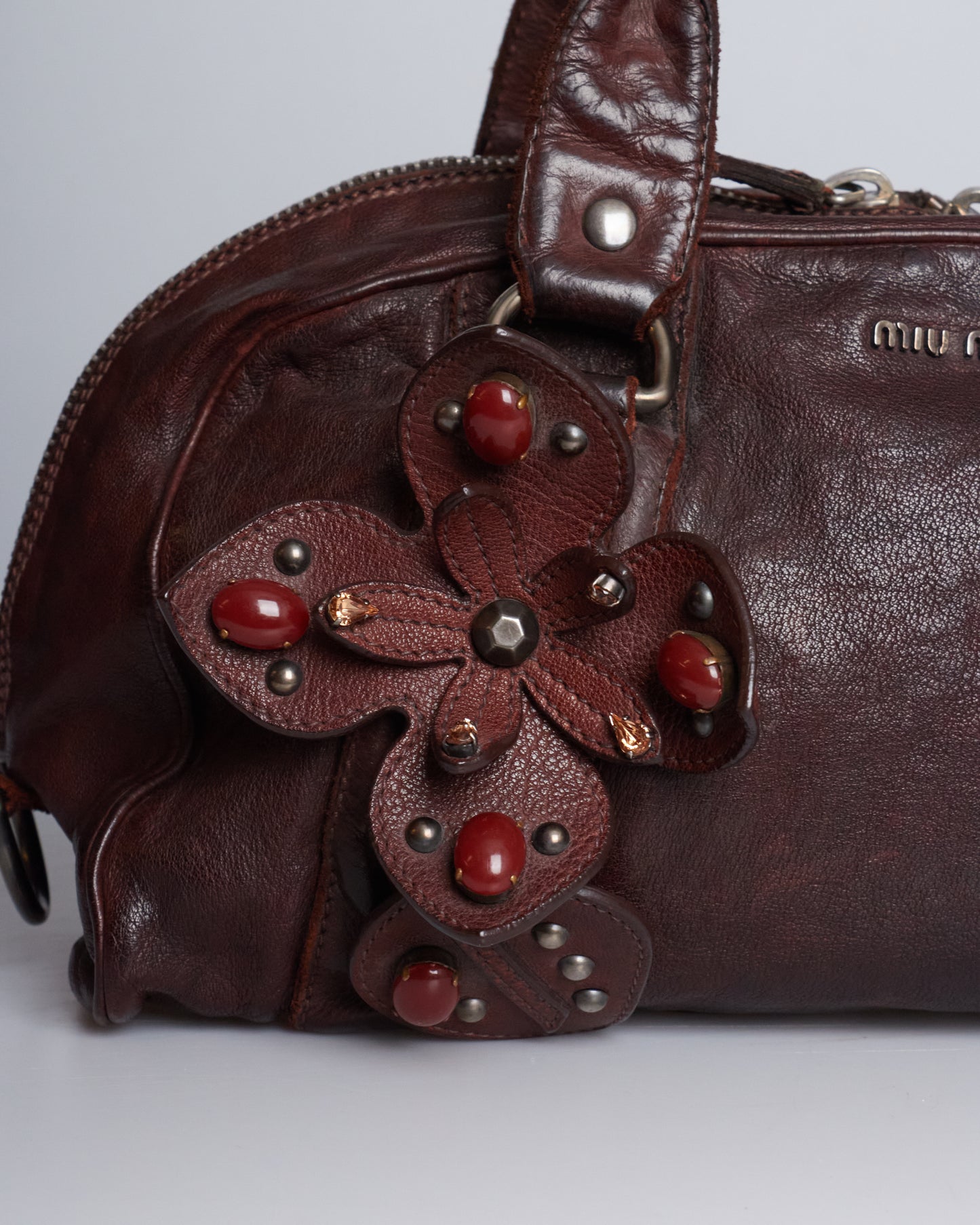Miu Miu Flower Charm Shoulder Bag