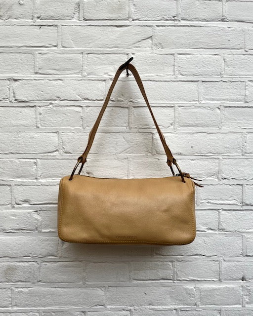 Miu Miu Sand Baguette Shoulder Bag